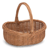 Wicker Willow Basket with Handle Shabby
