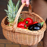 vegetable basket with handle willow