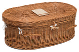 wicker pet coffin