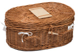 luxury wicker pet coffin