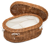 natural wicker coffin for pet