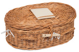 small wicker coffin for pet