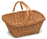 Set of 5 Wicker Shopping Baskets with Stand